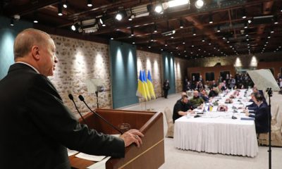 Erdogan durante i negoziati di pace di Istanbul tra Ucraina e Russa
