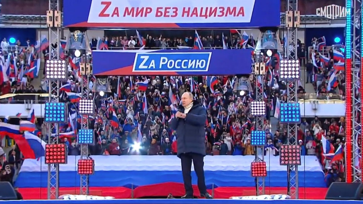 Vladimir Putin discorso alla nazione in occasione dell'anniversario dell'annessione della Crimea