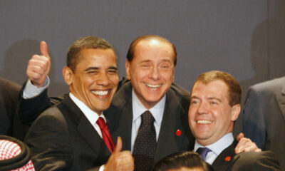 Obama Berlusconi e Medvedev al Summit di Londra del 2009